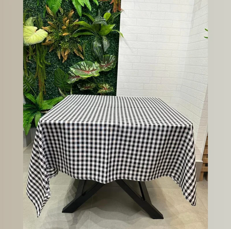 Toalha xadrez Quadrada Preto