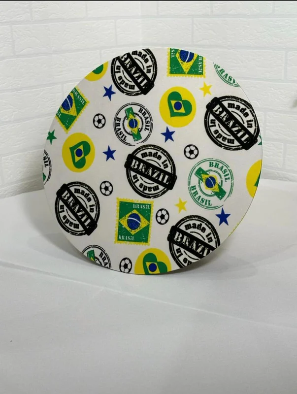 Sousplat bandeira do brasil branco