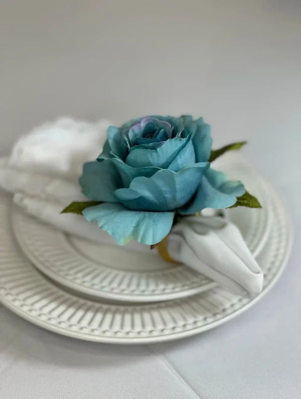 Porta Guardanapo flor Azul