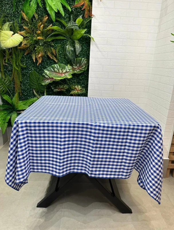 Toalha royal xadrez Quadrada Azul