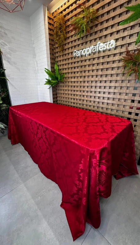 Toalha Quadrada buffet de algodão vermelho