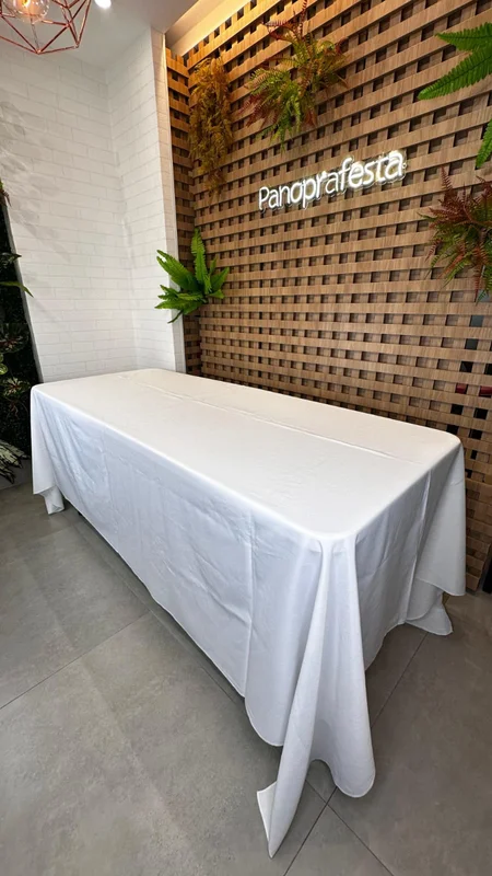 Toalha buffet Retangular de Oxford Branco medindo 2m x 3m
