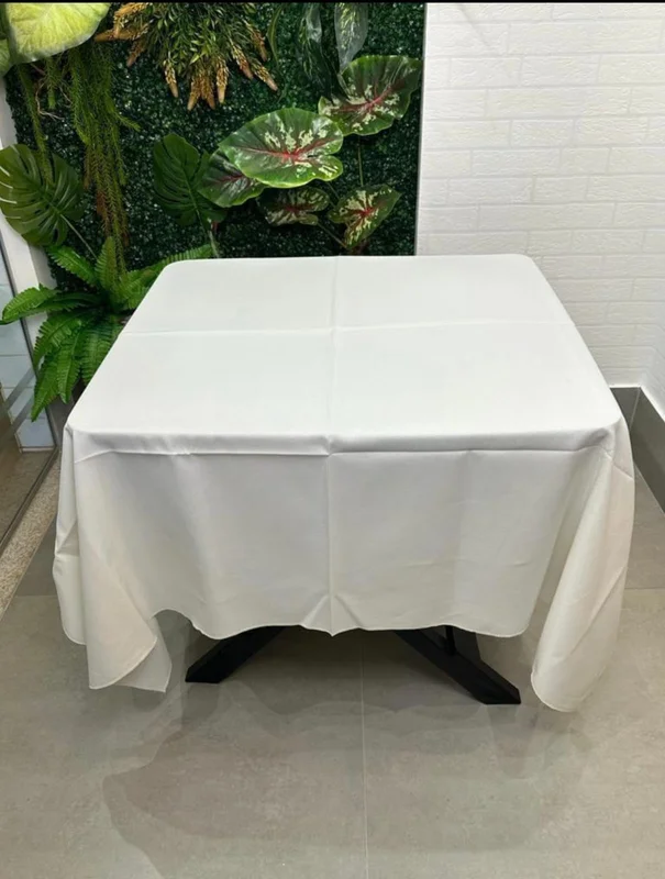 Toalha Quadrada de marfim branco